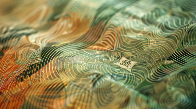 Watermarks and patterns are used to prevent forgery on banknotes and passports. They are made with intricate lines that form waves, making it difficult to copy.