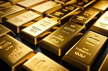 Lots of gold bars. Gold reserve.