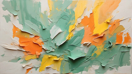 Abstract textured paint in warm autumn colors