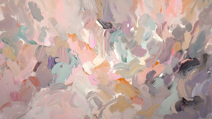 Pastel hues abstract brush strokes painting