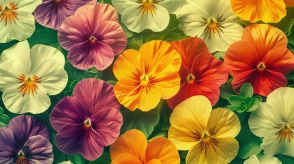 Fototapeta premium A bouquet of vibrant blossoms surrounded by blooming bouquets in the center of a field of flowers