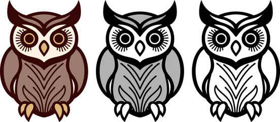 ミミズクのアイコン（owl icon）
