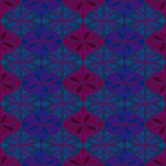 Abstract geometric floral seamless flower pattern for fabrics and linens