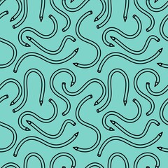 Cartoon pencil seamless school pattern for wrapping paper and fabrics and linens