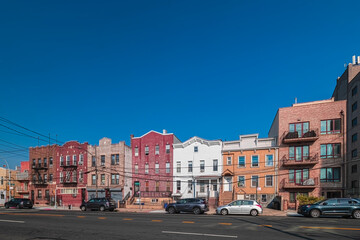 Architecture on a street at Queens-NYC USA