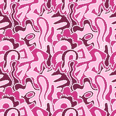 Abstract seamless paint spots doodle pattern for wrapping paper and fabrics