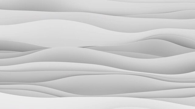 3D animation of wavy shapes, 4K abstract animated background, Live wallpaper