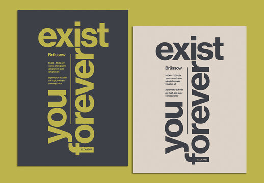 Swiss Poster Layout Design with Clean Typography