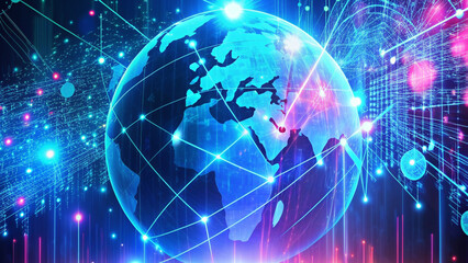 Obraz premium communication technology background