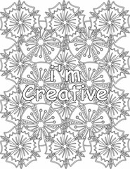 Printable floral coloring page for kids and adults with motivational saying for self love and self care. it helps to succeed and struggle against life to enjoy the tough journey
