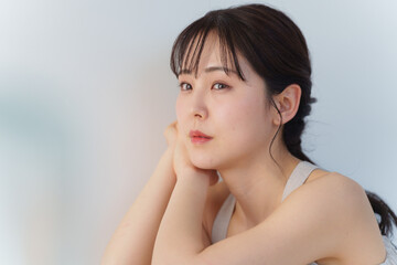 若い女性の美容