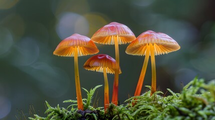 小さいキノコのクローズアップ