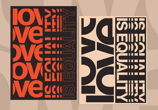 Bold Typography Poster Layout with Stacked Text Design 