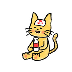 おふろねこ　牛乳