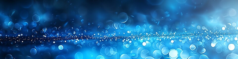 Cool tones of blue and cyan blending seamlessly on a gradient background, creating a soothing effect.