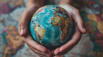 Global Expansion: Hands Holding Globe Emphasizing Asia's Emerging Markets