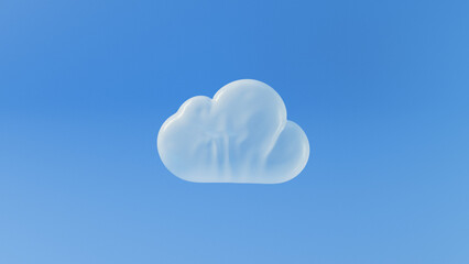 3D illustration of cloud shape in the form of inflated balloons