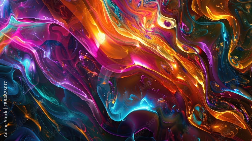 Poster energetic and colorful abstract pattern image ideal for engaging backgrounds