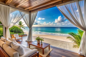 Obraz premium Luxury beachfront villa 