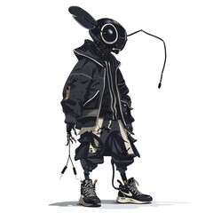 Obraz premium Ant Edgy fashion cartoon isolated whitebackground