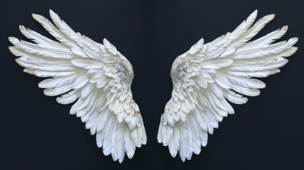 Isolated angel wings design element wallpaper background