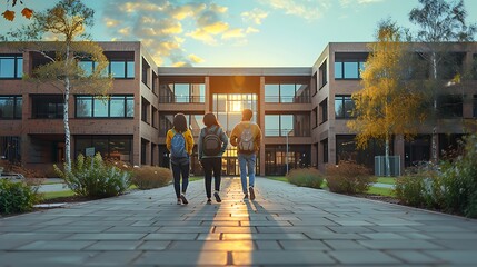 Korean family enjoying futuristic buildings depicted a vibrant mural