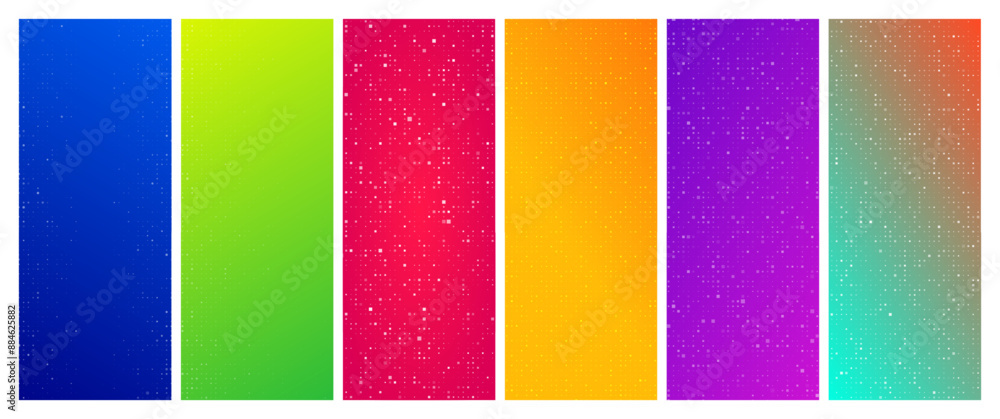 Aufkleber abstract gradient geometric background with squares