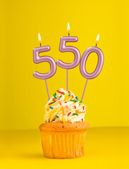 Candle number 550 - Number of followers or likes