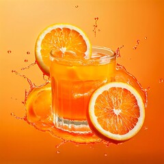 Orange Juice Splashing Drinks fruity 6