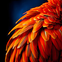 Fototapeta premium macro photography of caninde macaw feathers created with generative AI