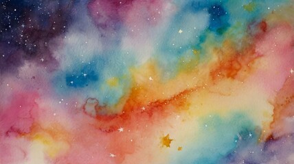 Obraz premium colorful watercolor star Background 2