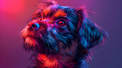 Neon Pup: A Dog's Glow-Up