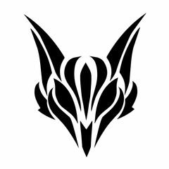 illustration vector graphic of tribal art abstract design face Fox