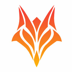 illustration vector graphic of tribal art abstract design face Fox