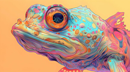 Psychedelic Frog Art