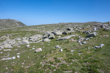 Panorama of Rila Mountain near Kalin peak, Bulgaria