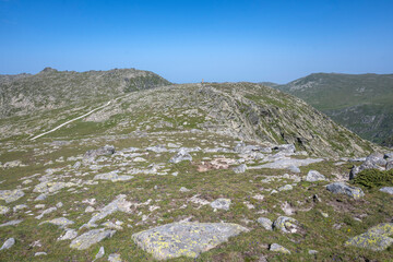 Panorama of Rila Mountain near Kalin peak, Bulgaria