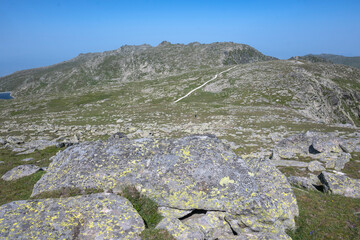 Panorama of Rila Mountain near Kalin peak, Bulgaria