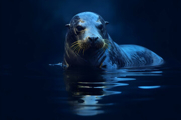 Fototapeta premium Seal in the Dark
