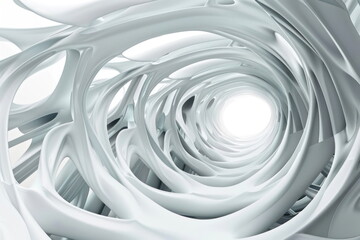3d background abstract, technology, white color