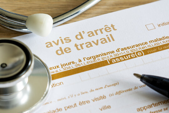Formulaire d'arr&ecirc;t de travail
