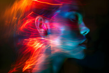 Neon Light Portrait