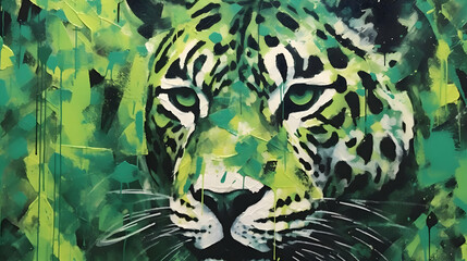 Green Jaguar Portrait