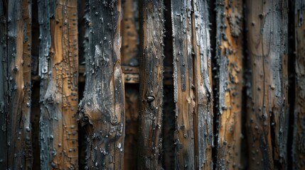 Obraz premium Wooden reed structure beaten board