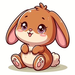 Fototapeta premium cute rabbit cartoon vector icon illustration 