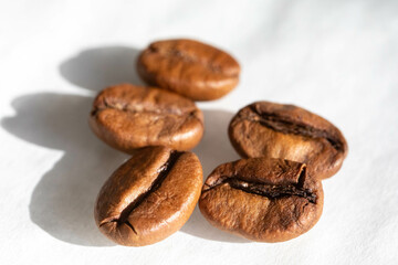 Special gourmet Brazilian coffee type Mogiana roasted in beans.