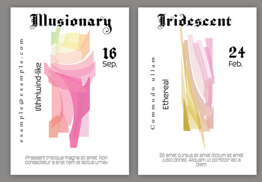 Flyer A4 with Abstract Shuttered Glass Shape Simple on White Background