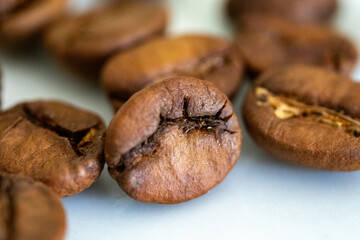 Special gourmet Brazilian coffee type Mogiana roasted in beans.