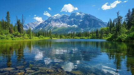 Serene Mountain Lake Reflection