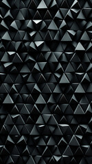 Obraz premium White Triangles Cones on Black Background, Abstract Image, Texture, Pattern Background, Wallpaper, Smartphone Cover and Screen, Cell Phone, Computer, Laptop, 9:16 and 16:9 Format